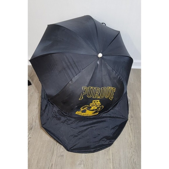 Other - Vintage Purdue Umbrella  Black With Logo Official Product Looks Like A Hat